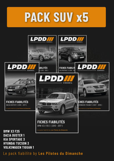 Pack SUV fiable (5 Fiches fiabilités ) - LPDD Conseil | Fiche fiabilité - Fiche fiabilité | Voiture fiable
